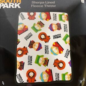 South Park Sherpa Lined Fleece Throw